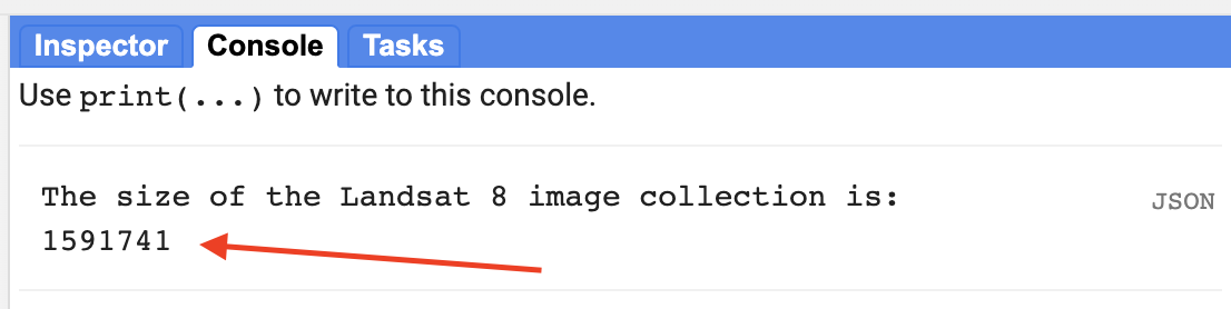 Size of Landsat collection